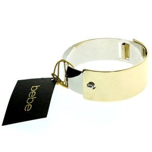 Bebe gold and silver wrap cuff bracelet
